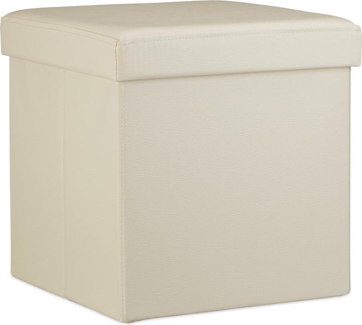 Actual product image Relaxdays Folding Storage Ottoman