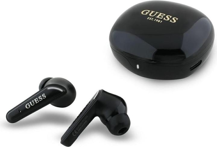 Actual product image Guess Headphones TWS Flat Classic Logo Electroplated black (4 h, Wireless)