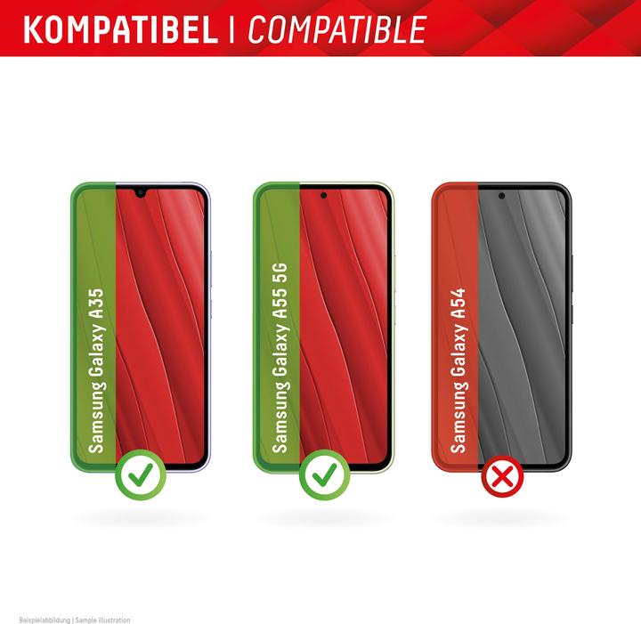 Actual product image Displex Real Glass, 2D Panzerglas (1 Piece, Samsung Galaxy A35, Samsung Galaxy A55)
