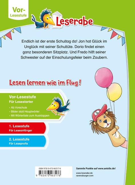 Image du produit Ravensburger Geschichten vom ersten Schultag - lesen lernen mit dem Leserabe - Erstlesebuch - Kinderbuch ab 5 (Allemand, Henriette Wich, Antje Hagemann, 2024)