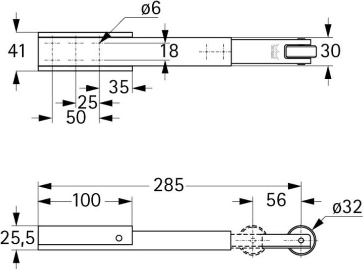 Produktbild Dormakaba Mitnehmerklappe MK 397 (Zimmertür, Eingangstür, Holztür, Balkontür, Indoor)