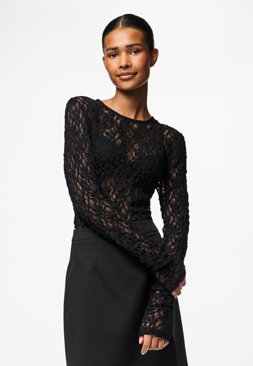 Actual product image Pieces Pchazel Ls Lace Top Noos (L)