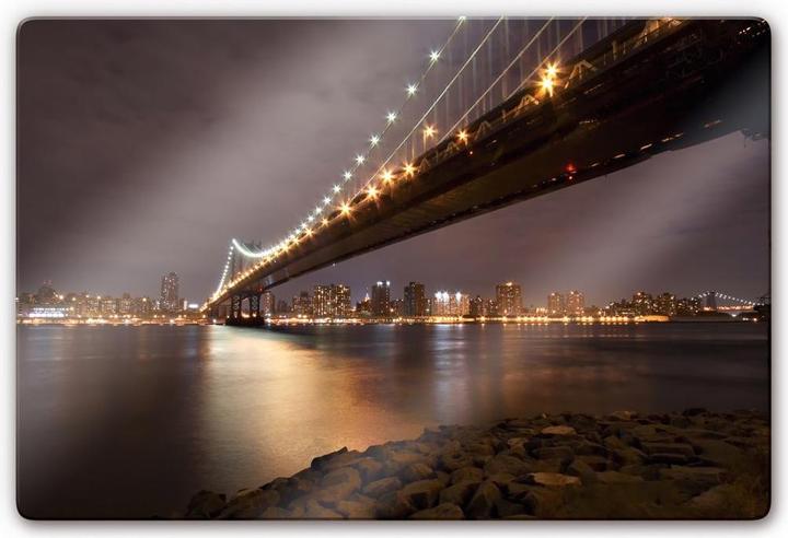 Actual product image Trenddeko Manhattan Bridge at Night (60 x 40 cm)