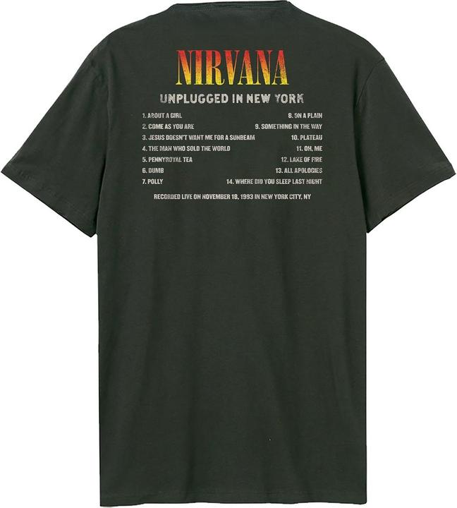 Actual product image Amplified Unisex Adult Unplugged In New York Nirvana T-Shirt (XL)