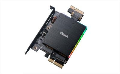 Actual product image Akasa AK-PCCM2P-04 - PCIe - M.2 - Black - Passive