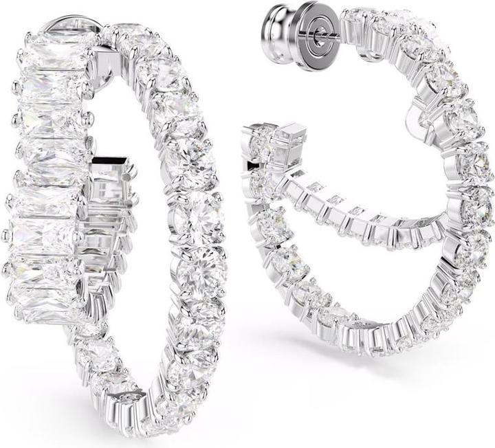 Image du produit Swarovski Matrix Kreolen Verschiedene Schliffe Herz Weiss (Métal Swarovski)