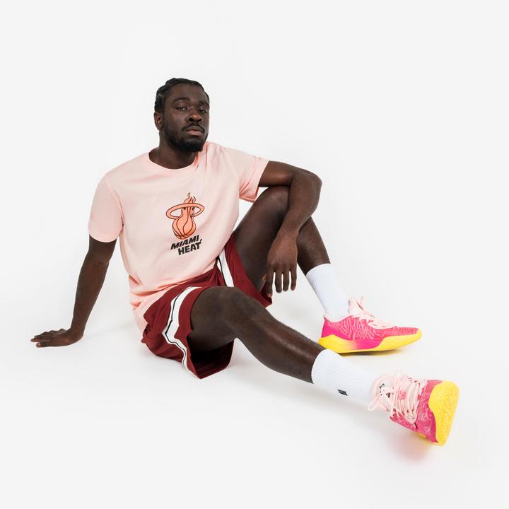 Image du produit Tarmak Short de basketball NBA homme/femme - SH 900 AD Rouge bordeaux (S)