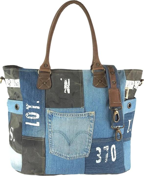 Produktbild Sunsa Schultertasche Handtasche Shopper No.65 Jeans & Canvas recycelt (28.80 l)
