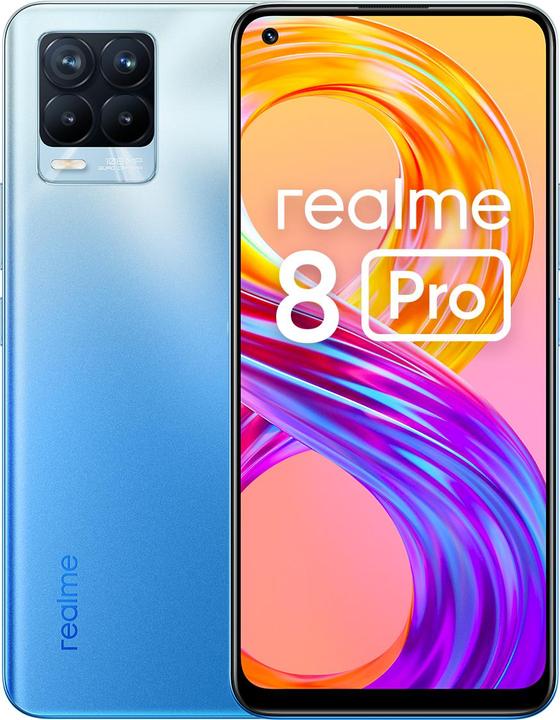 Actual product image realme 8 Pro (8GB) (128 GB, Infinite Blue, 6.40", Dual SIM, 108 Mpx, 4G)