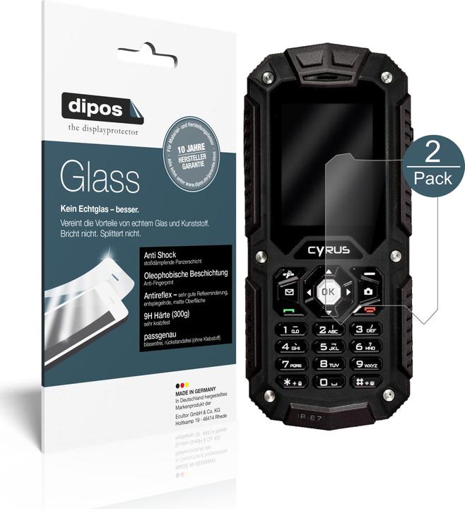 Actual product image Dipos Screen Protector Anti-Shock (2 Piece, Cyrus CM6)
