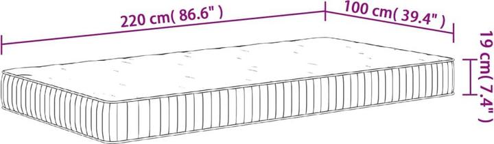 Produktbild VidaXL Jeronima (100 x 220 cm, Federkern)