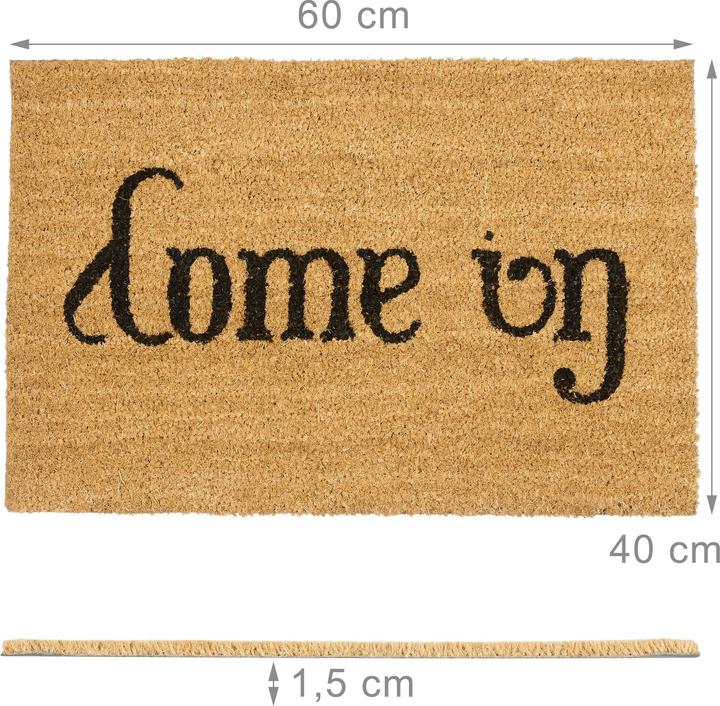 Image du produit Relaxdays Paillasson noix de coco (60 x 40 x 1,5 cm)