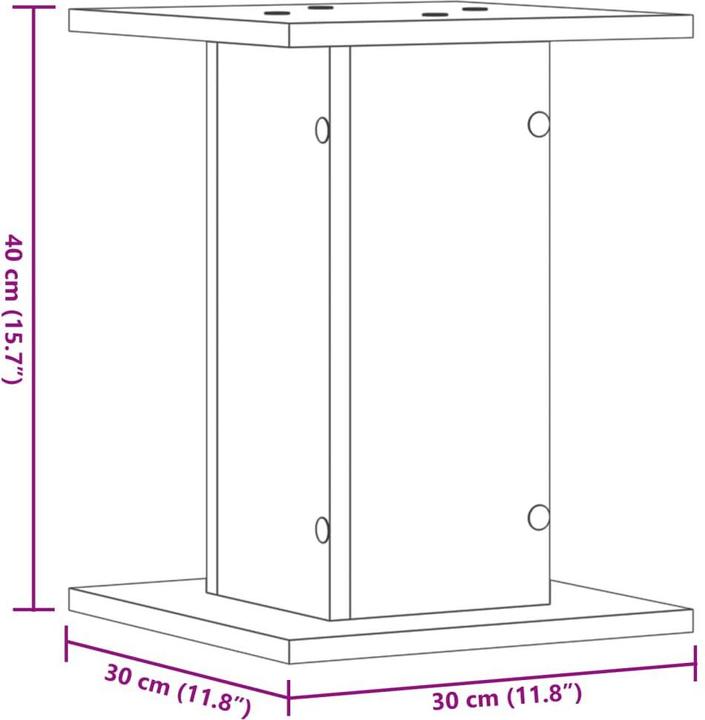 Actual product image VidaXL Speaker stand 2 pcs. 30 x 30 x 40 cm (1 pcs., Stand)