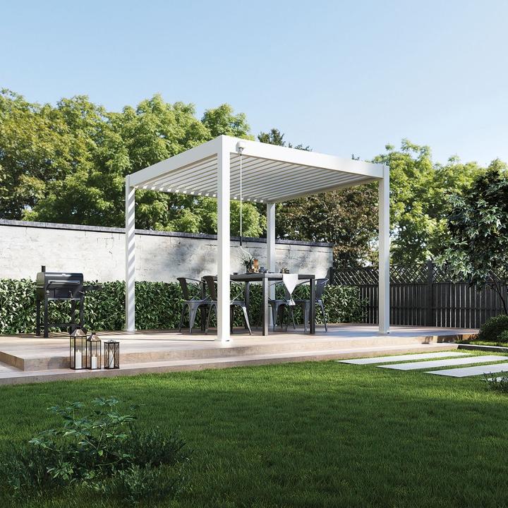Produktbild Ventaris Pergola Classic mit Lamellendach Weiss (300 cm, 300 cm)