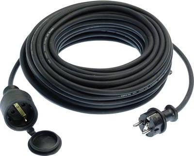 Actual product image As - Schwabe 60305 Power Extension Cable Black 5 m (5 m, CEE 7/3)