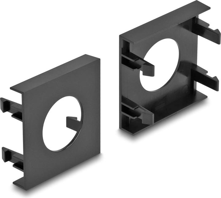 Produktbild Delock Easy 45 Modulblende Loch-Ausschnitt Ø 24 mm, 45 x 45 mm 5 Stück schwarz
