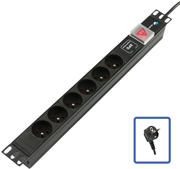 Produktbild Lanview POWER STRIP 19" - 6 WAYS - 1U (6 x, 1.50 m)