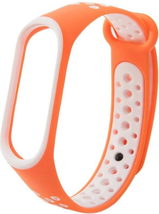 Immagine prodotto Hurtel Cinturino di ricambio per Xiaomi Mi Band 4 / Mi Band 3 Dots arancione-bianco (Silicone)