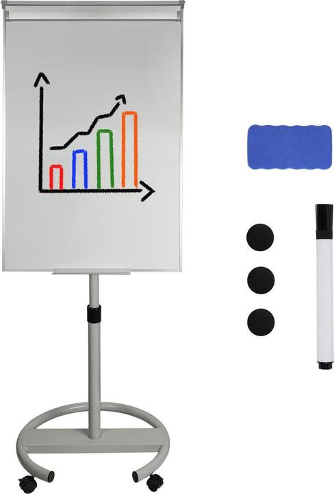 Produktbild Dönges mobiles Whiteboard mit Flipchartfunktion und Zubehör zum Beschriften