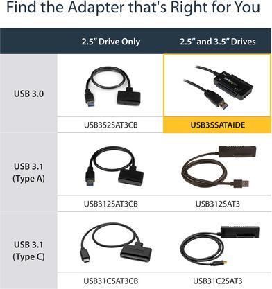 Produktbild StarTech USB 3.0 to SATA IDE Adapter