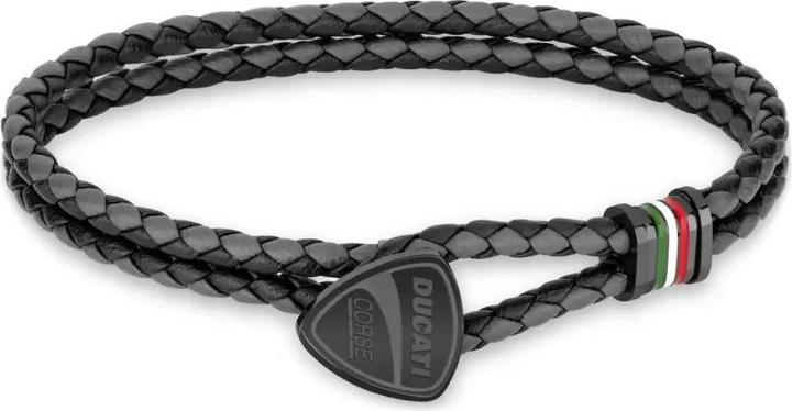 Produktbild Ducati Scudetto Armband (18 cm, Leder, Edelstahl)
