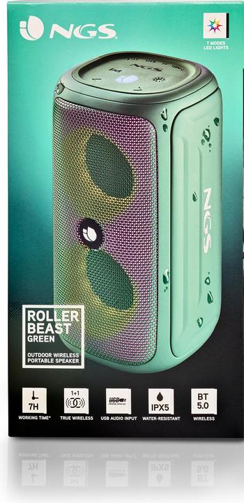 Image du produit NGS Roller beast green (7 h, Alimentation via port USB)
