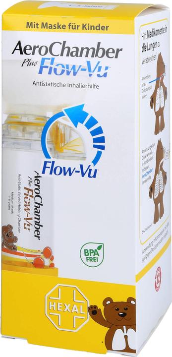 Actual product image Sandoz AeroChamber plus Flow-Vu with mask for children from 1-5 years, 1 pc. Inhalation aid