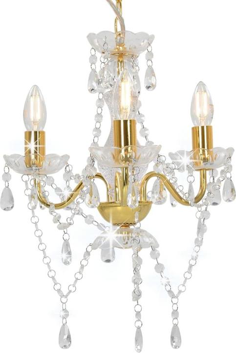 Golden (Lampensockel) + Transparent (Perlen)