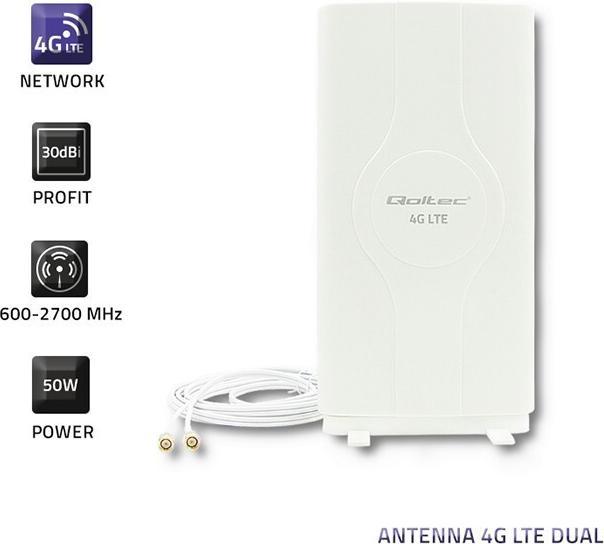 Produktbild Qoltec 57013 Netzwerk-Antenne Omnidirektionale Antenne 30 dBi (4G)
