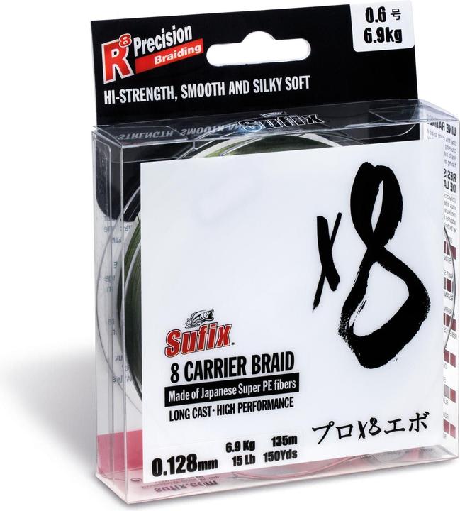 Produktbild Sufix X8 Braid 150m Stealth Green (15.56 kg, 0.19 mm)