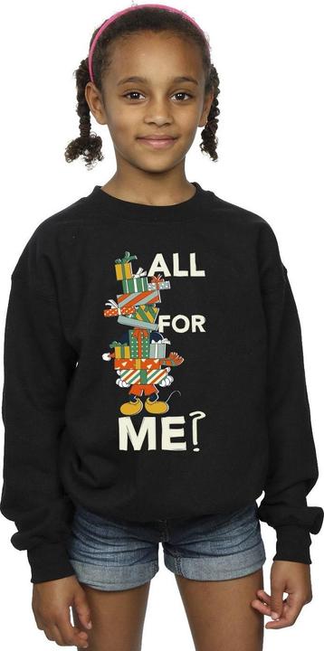 Actual product image Disney Girls Mickey Mouse Presents All For Me Sweatshirt (116)