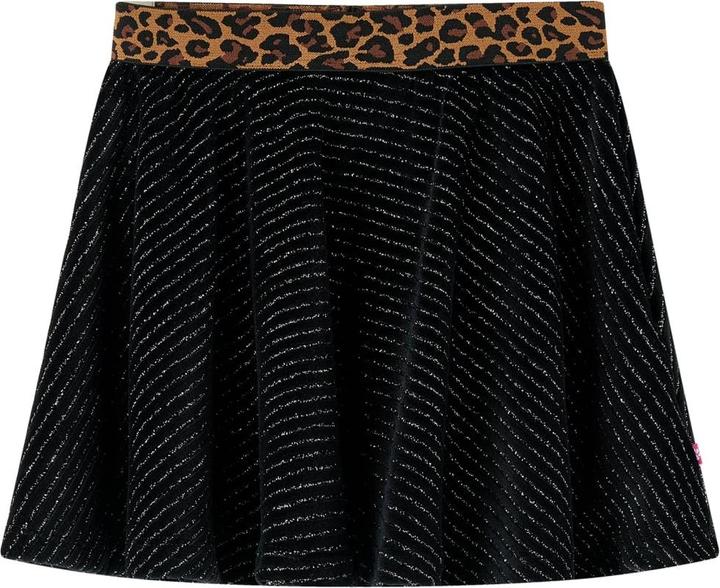 VidaXL Kinderrock mit Bund in Leopardenmuster Schwarz