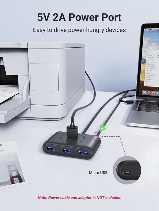 Produktbild Ugreen Hub USB 3.0 4in1 (USB-A, 4 Ports)
