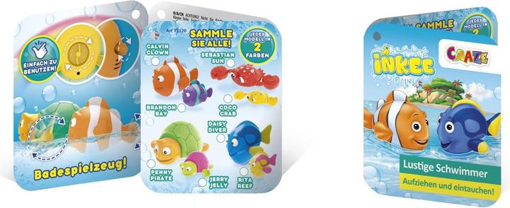 Produktbild Craze Inkee Aufziehspielzeug 4er ass.