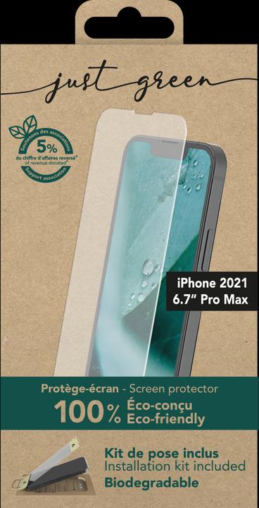 Produktbild Just Green Bio Screen Protector (1 Stück, Apple iPhone 13 Pro Max)