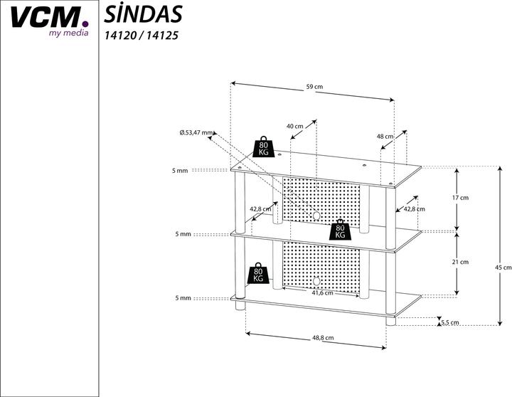 Actual product image VCM Sindas (59 x 48 x 45 cm)