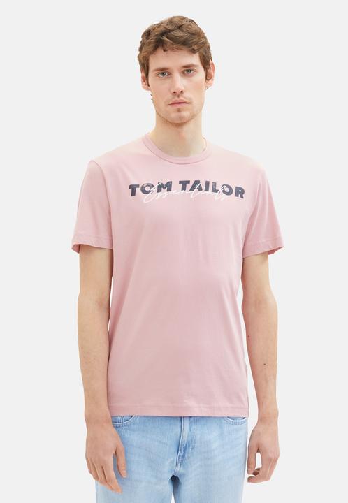 Produktbild Tom Tailor T-Shirt Kurzarmshirt mit Front-Logo-Print (L)
