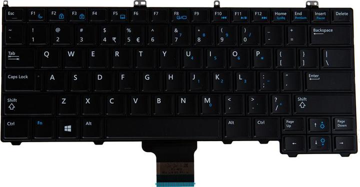 Produktbild Origin Storage KB-1TC47, Tastatur, US Englisch, Tastatur mit Hintergrundbeleuchtung, DELL, Dell Lati