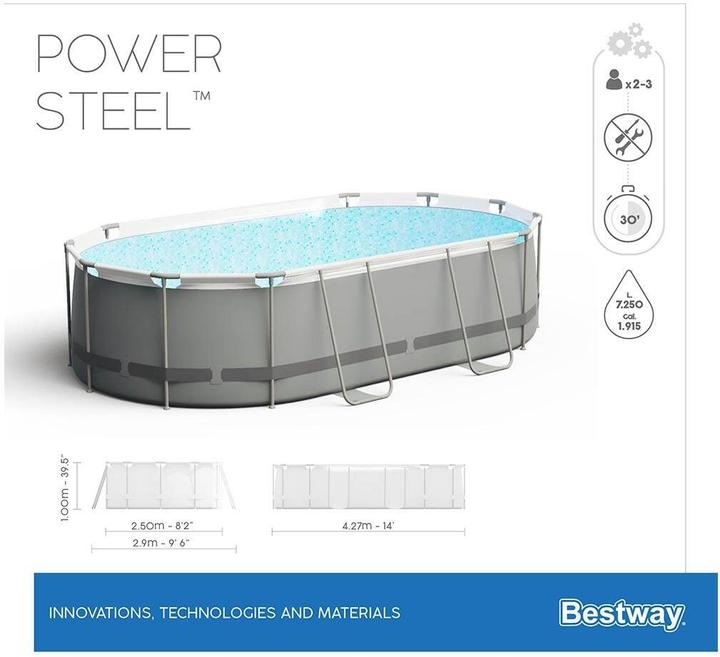 Actual product image Bestway Power Steel Oval Set (424 x 250 x 100 cm)