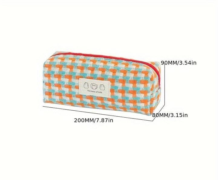 Actual product image Only-Bags.Store Rainbow woven stationery bag washable pencil case stationery box large capacity