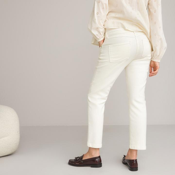 Actual product image La Redoute Collections Straight maternity jeans with high stretch insert at waistband (42)