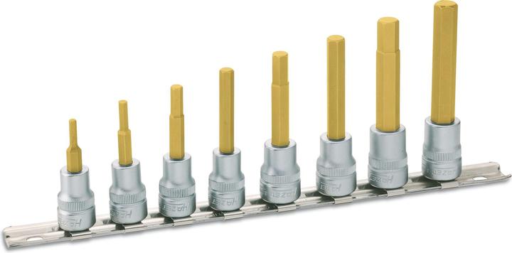HAZET Steckschlüssel Satz 8801/8H ∙ Vierkant10 mm (3/8 Zoll) ∙ Innen Sechskant Profil ∙ 3 - 10 ∙ An… (8 mm, 9 mm, 6 mm, 5 mm, 4 mm, 10  mm, 7 mm, 3 mm)