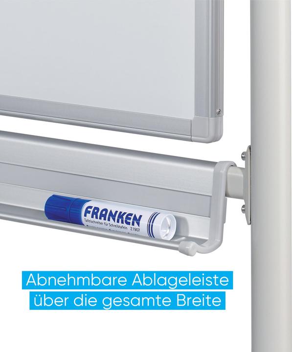 Produktbild Franken Whiteboard Mobil mit Drehfunktion Emaille (120 x 90 cm)