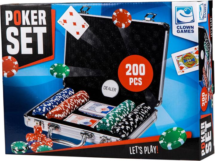 Actual product image Clown games Poker Set Alu Case 200 Pieces (English)