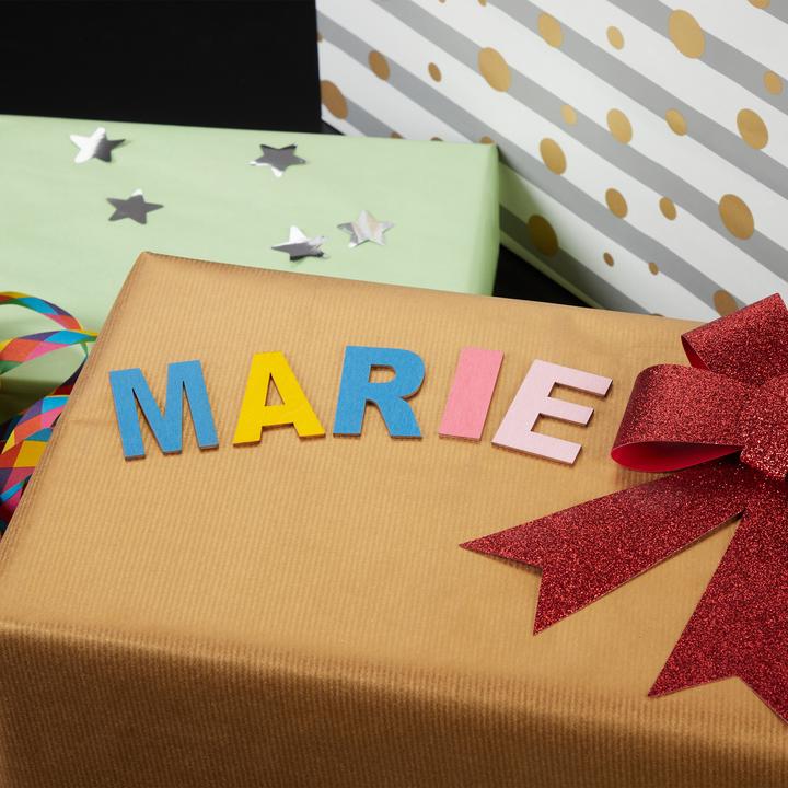 Actual product image Relaxdays 208 pcs. wooden letters