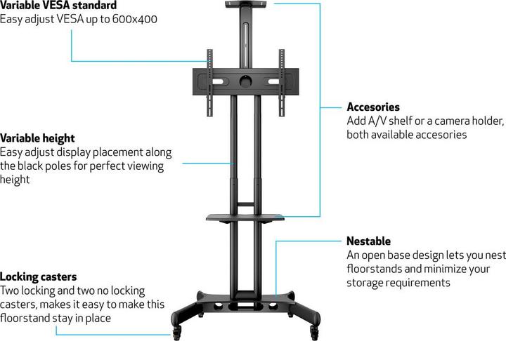 Produktbild Multibrackets Basic (Universal, 60", 50 kg)