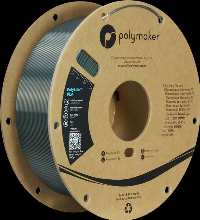 Actual product image Polymaker PolyLite PLA (PLA, 1.75 mm)