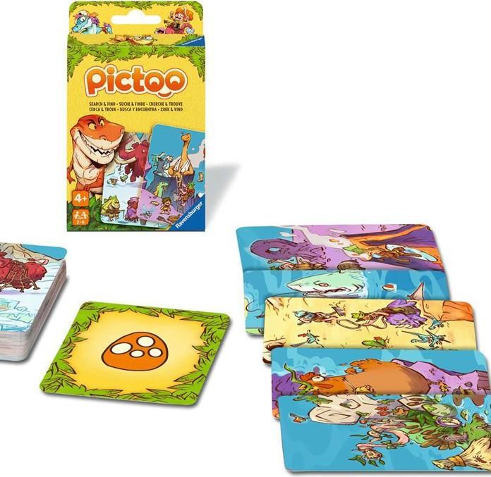 Actual product image Ravensburger 23479 - Pictoo Dino Card Game - Fast-paced card search game for children aged 4 and over (Multilingual)