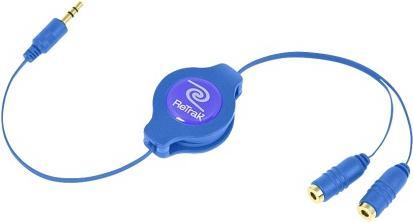 Immagine prodotto ReTrak EUCABLESPLBU cavo audio 0,9 m 3.5mm 2 x 3.5mm Blu (0.90 m)
