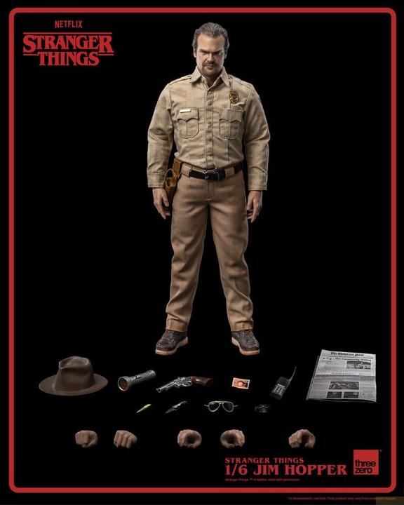 Actual product image ThreeZero Stranger Things action figure 1/6 Jim Hopper (Season 1) 32 cm
